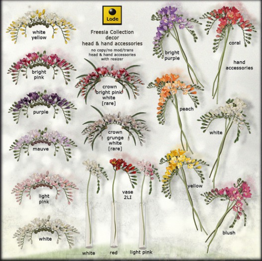 *LODE* Head Accessory - Freesia Crown [bright pink_white] RARE