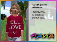 Flavia Designs FLD. Longsleeve Hello Love