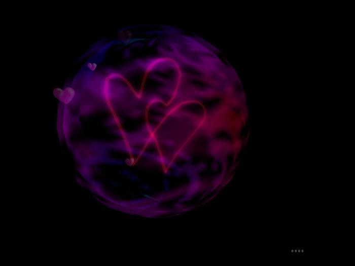 {K.P.} Neon Two hearts Tip Jar.