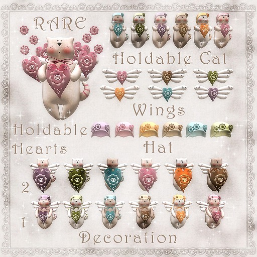 * My Love Cat * Holdable Hearts RARE