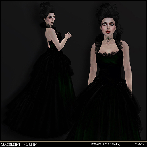 Madeleine Elegant Victorian Gown (Green)