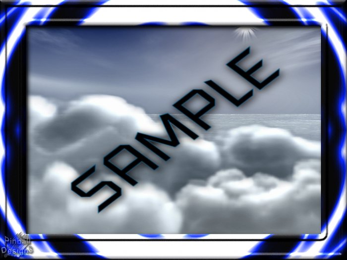 Bright White & Blue Picture Frame