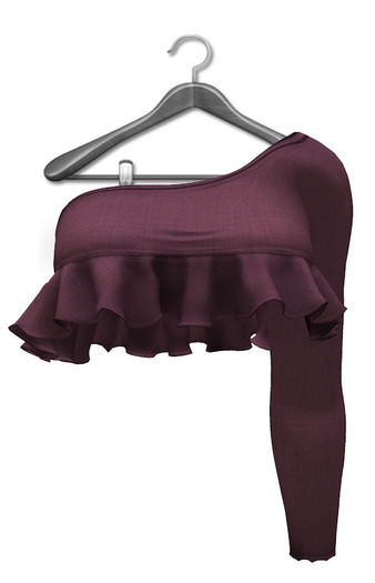 *V2V Brianne Frilly Crop  top DUSKY ROSE