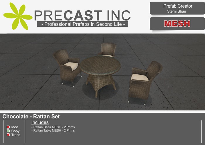 Chocolate - Rattan Set
