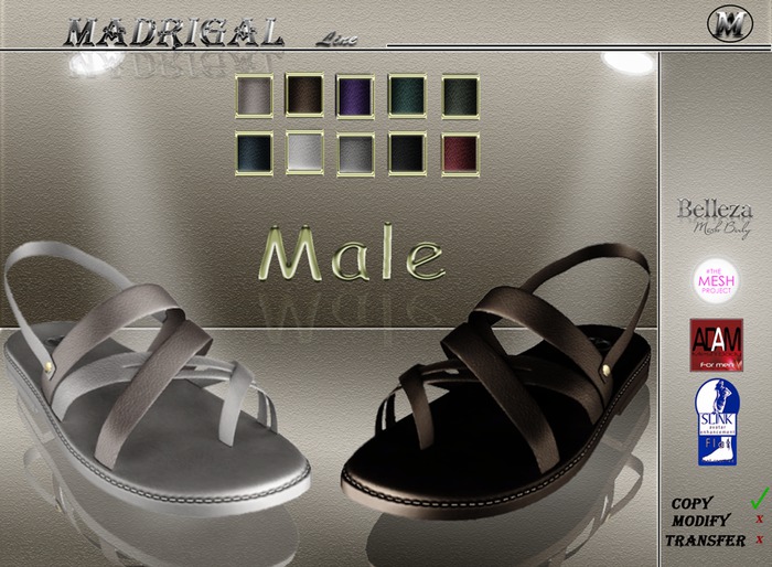 MADRIGAL:. BRAD SANDALS Rigged DEMO