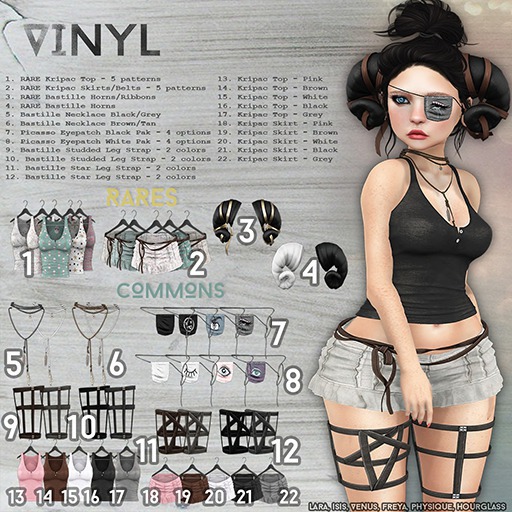 Vinyl - Bastille Necklace Pak -  Brown Tan COMMON