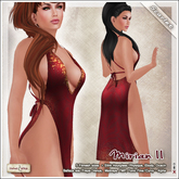 [V/W] Mirian II Scarlet - Open side fantasy dress in fitted mesh + Slink, Belleza, Ebody, TMP, Tonic...
