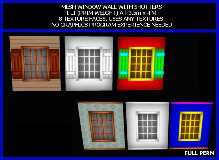 Window Wall W Shutters Full Perm-boxed