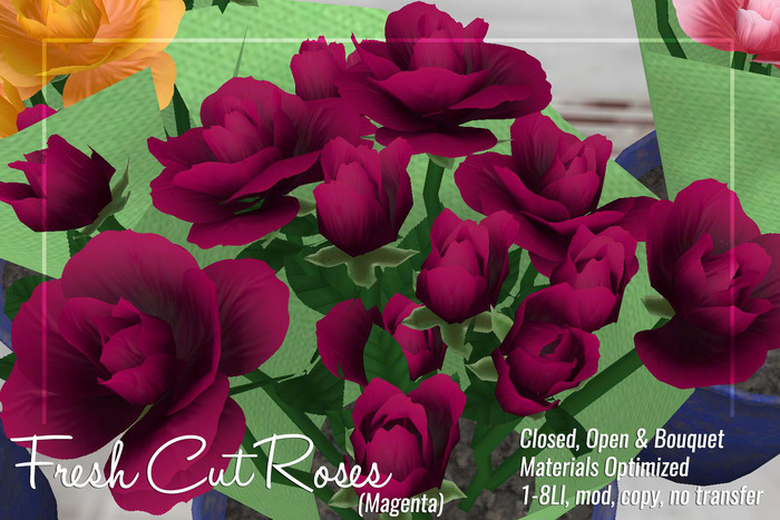[ Organica ] Fresh Cut Roses (Magenta)