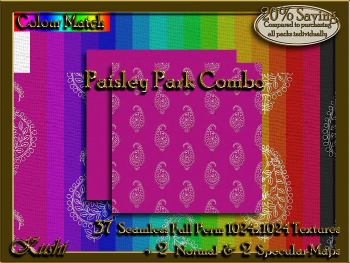 Paisley Park Combo Seamless Textures