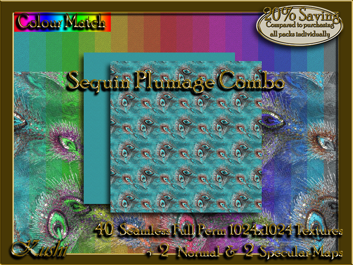 Sequin Plumage Combo Seamless Textures