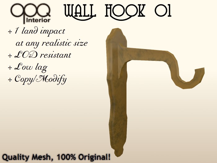 OPQ Wall Hook 01 (CM) (Boxed)