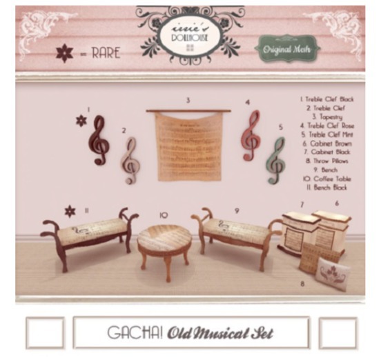 i { DH } Gacha! Treble Clef Ornament *Mint* 1