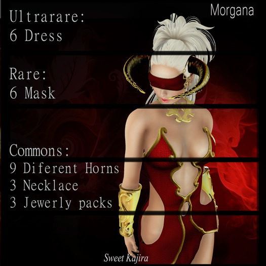 *Sweet Kajira*Morgana  pink/silver  Mask (BOX) RARE
