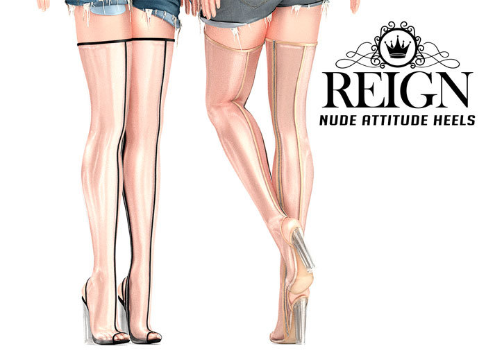REIGN.- NUDE ATTITUDE HEELS- DEMO PACK