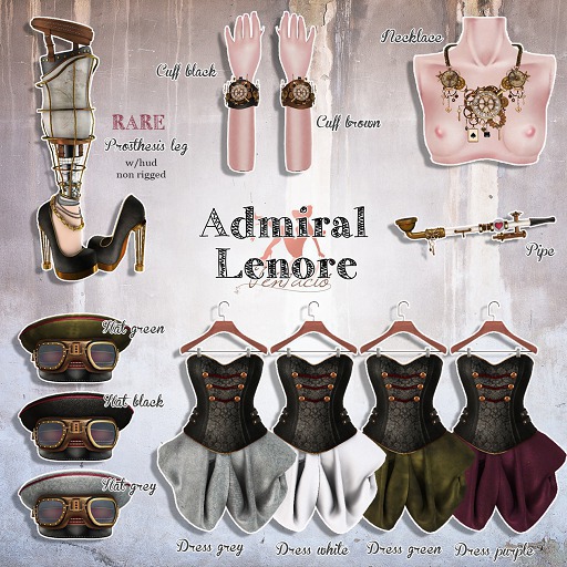 *Tentacio* Admiral Lenore. Dress M white Arcade Gacha March 2016 Limited Qty!
