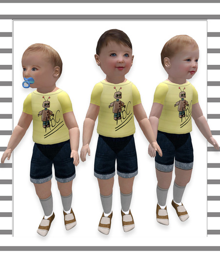 Pat A Kake ABC ROBOT Shorts