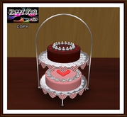 Valentines - Cakes in Hearts Cake Stand