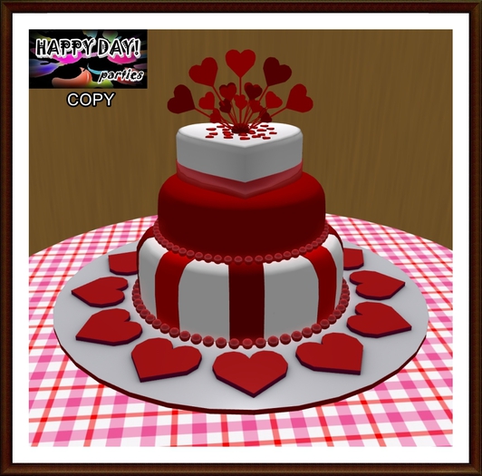 Valentine's - Hearts's Rain Cake