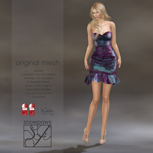 Snowpaws - Amelie Ruffle Dress - Blueberry