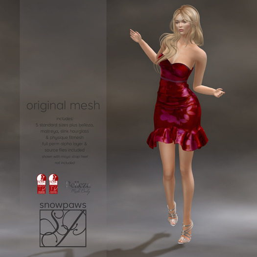 Snowpaws - Amelie Ruffle Dress - Cherry