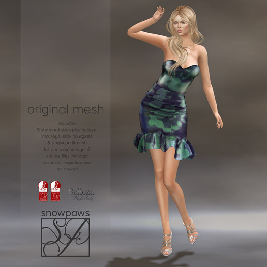 Snowpaws - Amelie Ruffle Dress - Dusk
