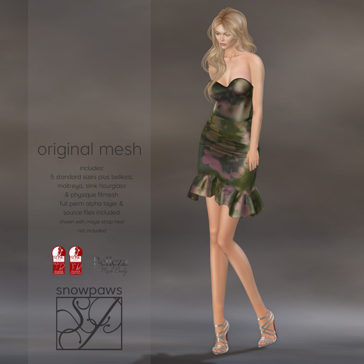 Snowpaws - Amelie Ruffle Dress - Forest