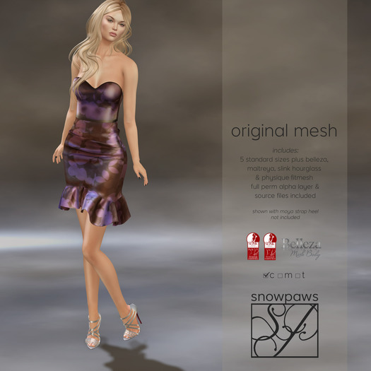 Snowpaws - Amelie Ruffle Dress - Plum