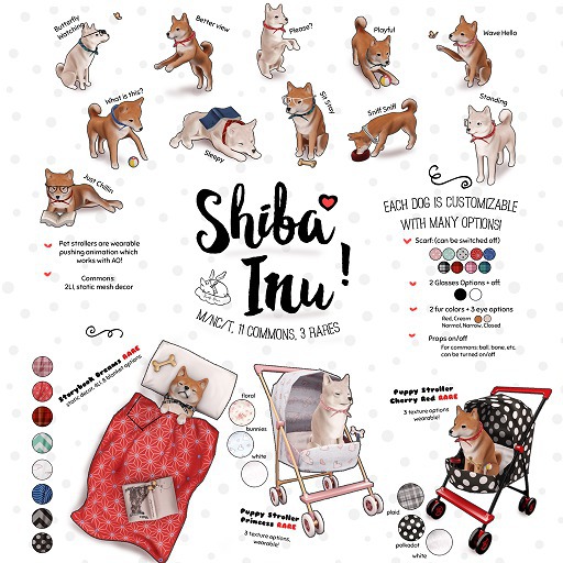 +Half-Deer+ Shiba Inu - Playful (rez) Arcade Gacha! September 2015! Limited Qty!