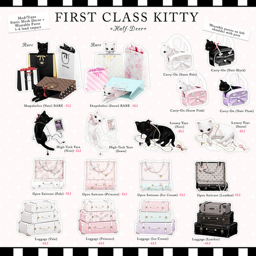 +Half-Deer+ First Class Kitty - Luggage - Leather Arcade Gacha March 2017 Limited Qty!