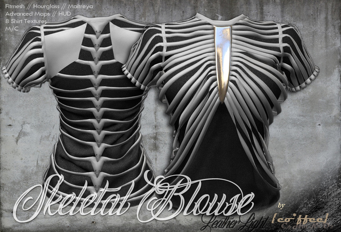 {co*ffee} Skeleton Blouse LeatherLight