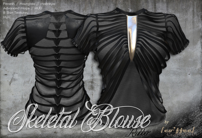 {co*ffee} Skeleton Blouse Rubber