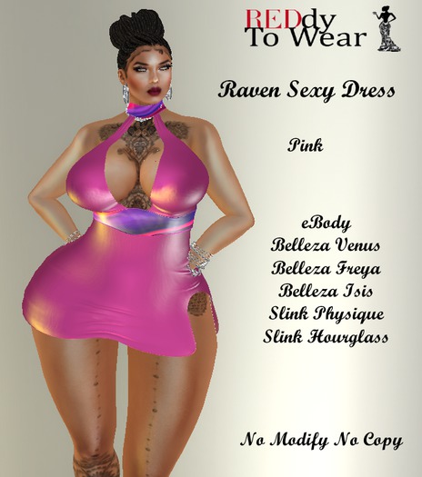 RTW RAVEN PINK SEXY DRESS