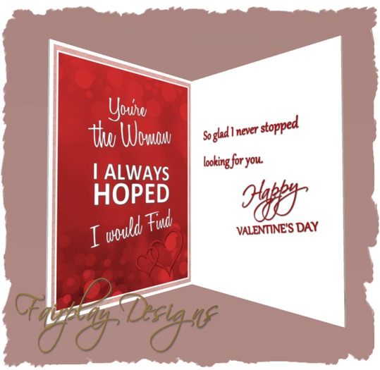 ~FDA~ You're the One Valentine's Card~