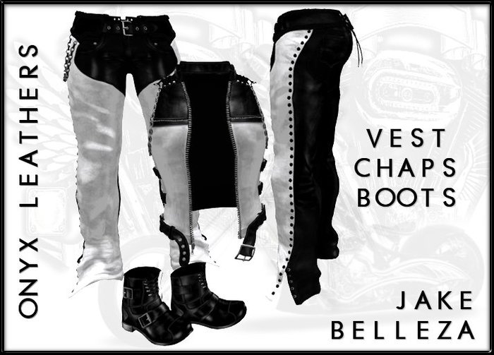 BELLEZA JAKE Black White Leather Outfit