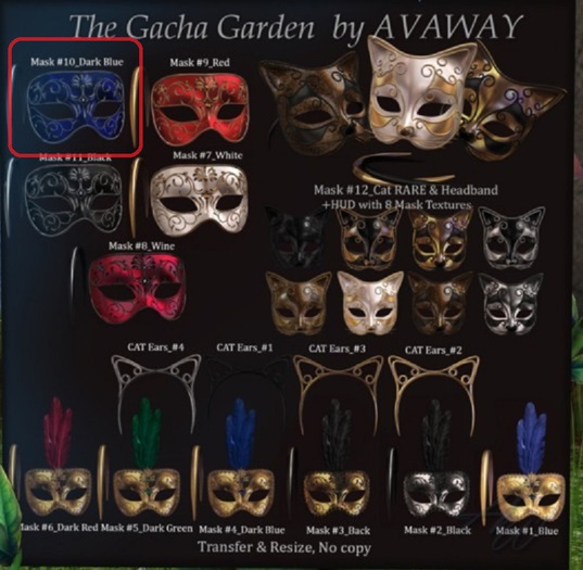 *AvaWay* Carnival Mask #4_Dark Blue