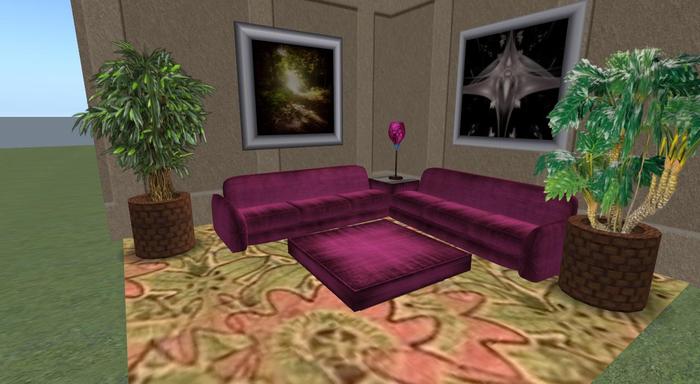 BHD**PINK SECTIONAL LIVING ROOM /SLX