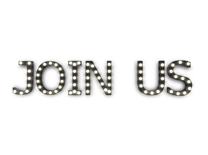 [Px] "JOIN US" Illuminated Light Bulbs Sign