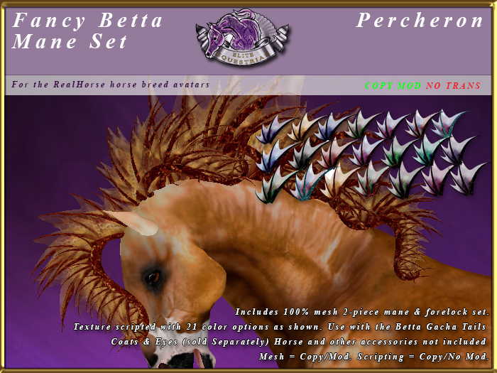 *E* Fancy Betta Mane Set [BOXED] Percheron
