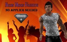 The Neon Moon Fashion-Sleeveless Shirt disco silver