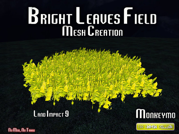 Bright Leaves Field - 100 % Mesh Creation - Monkeymo