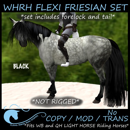 WH Riding Horse LH Friesian Flexi -Black