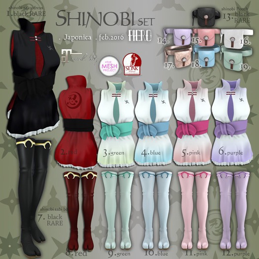 17+PIERO+shinobi Pouch Blue