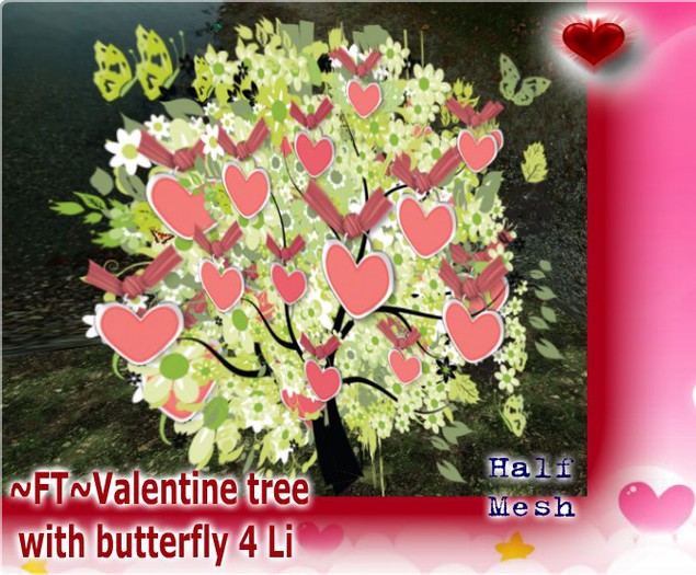 ~FT~ Valentine tree with butterfly (wear to unpack)