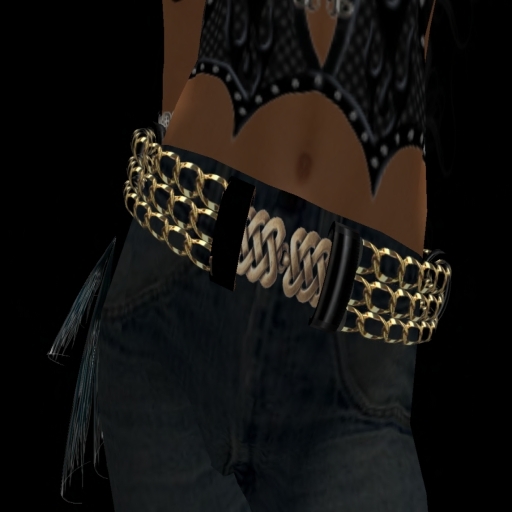 Gold Chain Belt w/gothic buckle