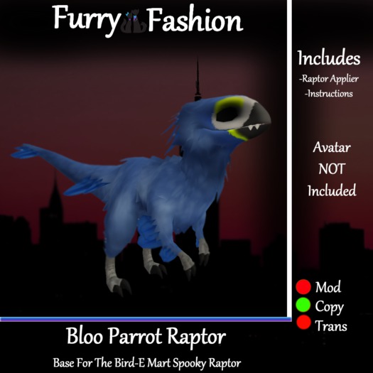 ~FF~ Blue Parrot Raptor