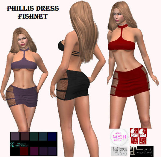*MM* Phillis Dress - Fishnets