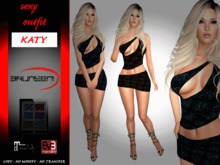 Brunsen! Katy Sexy Outfit Top Skirt HUD Night