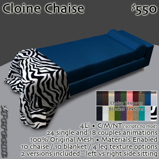 % Cloine Chaise *MESH*