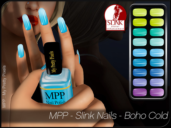 - MPP - Slink Finger & Toe Nails HUD - Boho - Cold